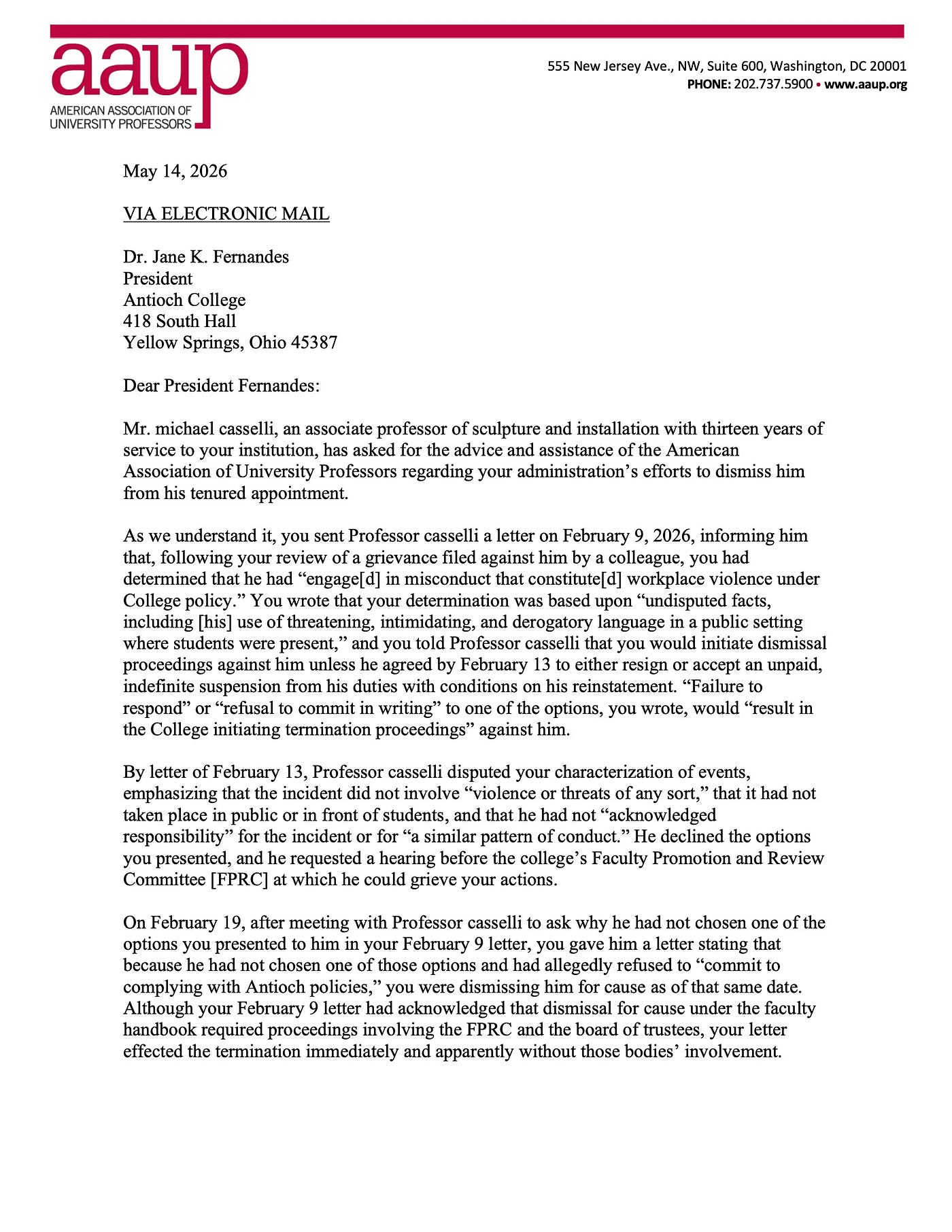 Letter 1. For screen reader access, please use the link to the PDF below.