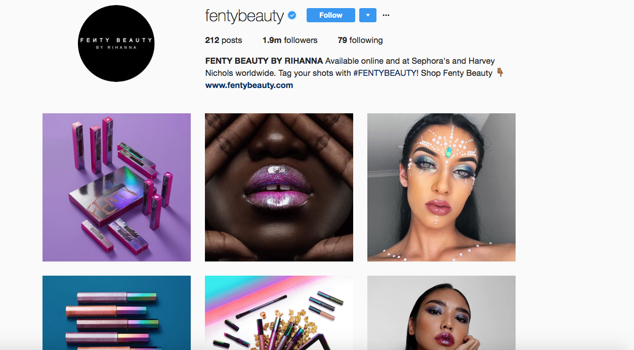 Fenty Beauty Social Media Audit. Rihanna launched her new beauty brand…, by Tyler Middleton, ADPR4300 TYLER