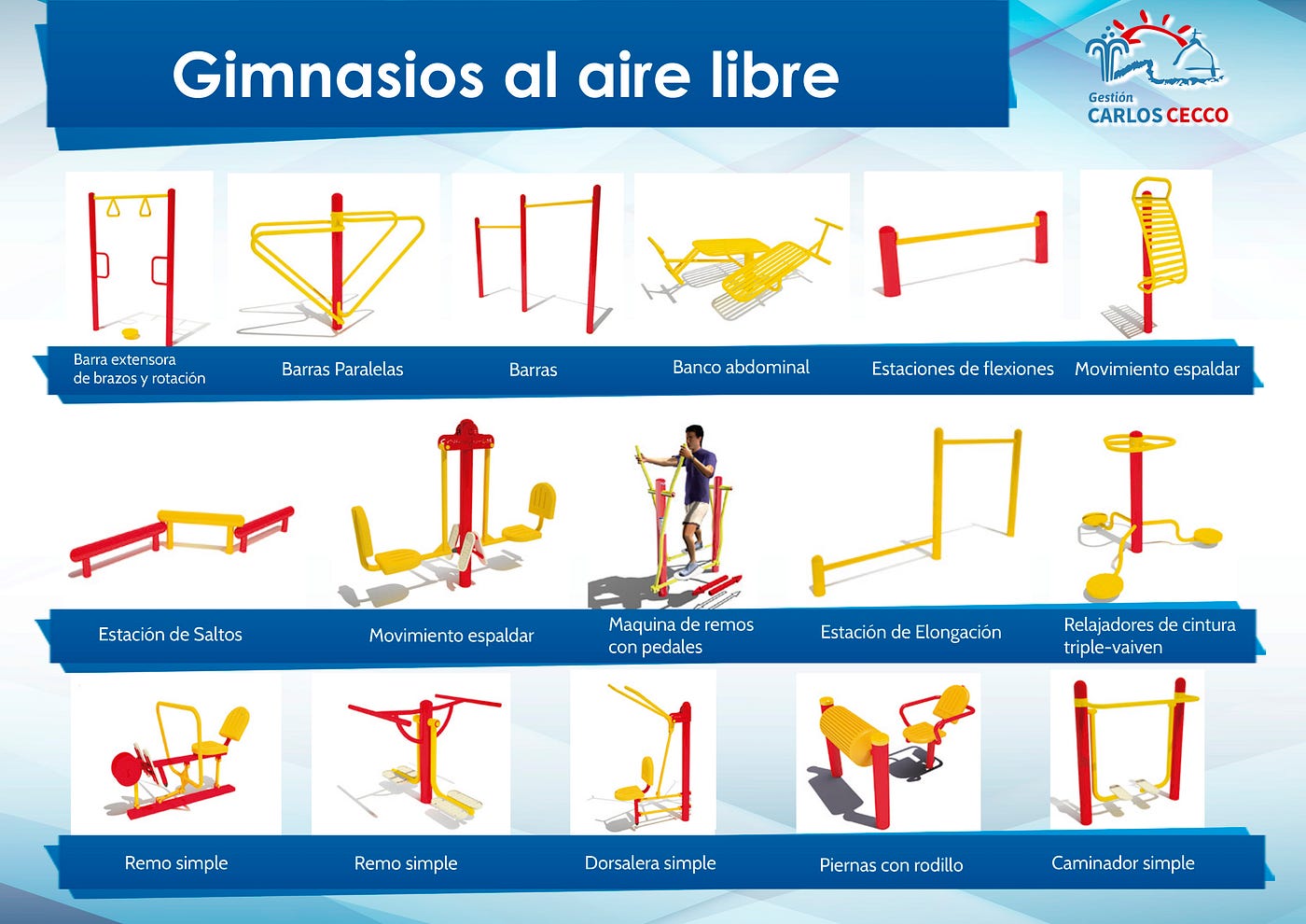 Descripción espacio: Gimnasios al aire libre