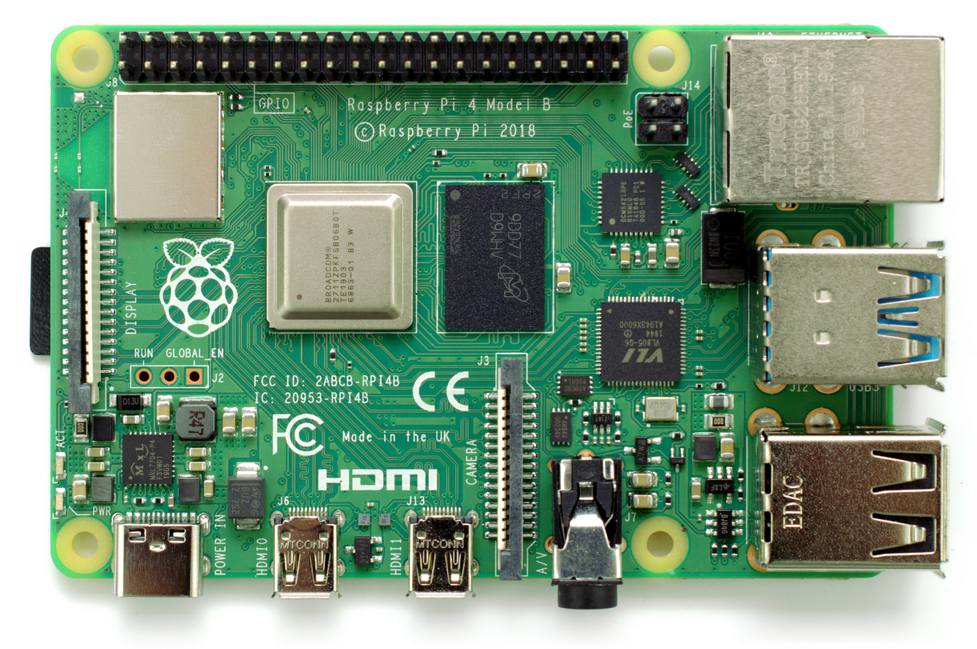 Raspberry Pi 4 Model B 8G 4G 2G 1 GB RAM + Case + Fan +