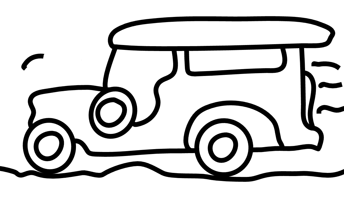 Jeepney Clipart Black And White