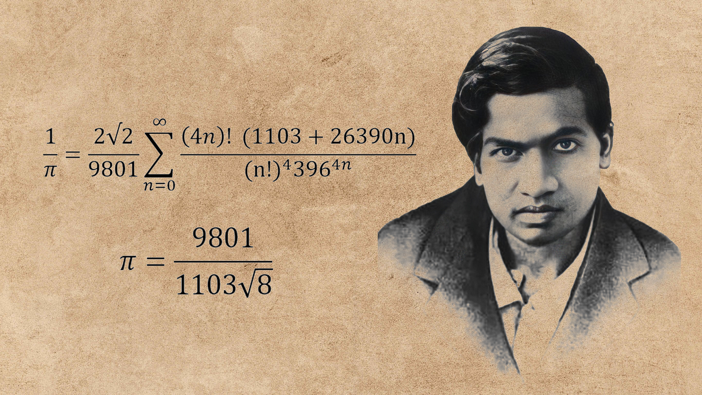 Ramanujan's Magnificent Formula for Pi: 9801/(1103√8)=π | by Sunny Labh |  Cantor's Paradise