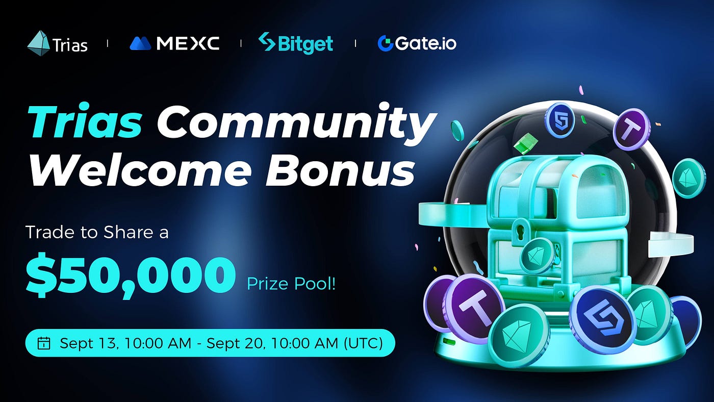 Trias Community Welcome Bonus! Trade to share a $50,000 Prize Pool | by  Trias | Medium