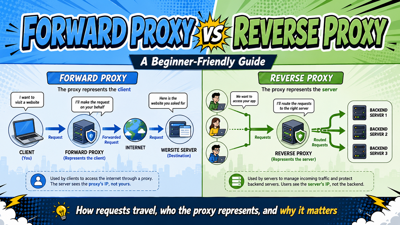 Forward Proxy and Reverse Proxy, Explained for Absolute Beginners