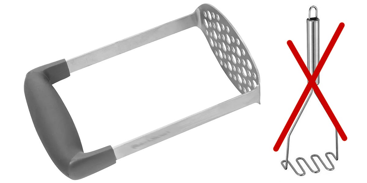 GIR Stainless Steel Potato Masher - Perforated and Wire Masher