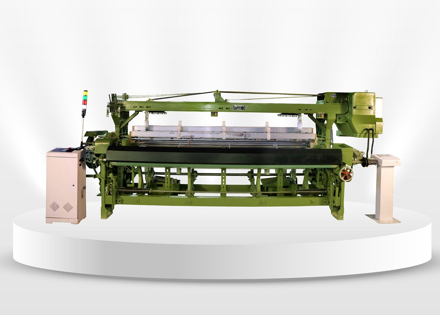 What are the features and benefits of using a Rapier loom machine
