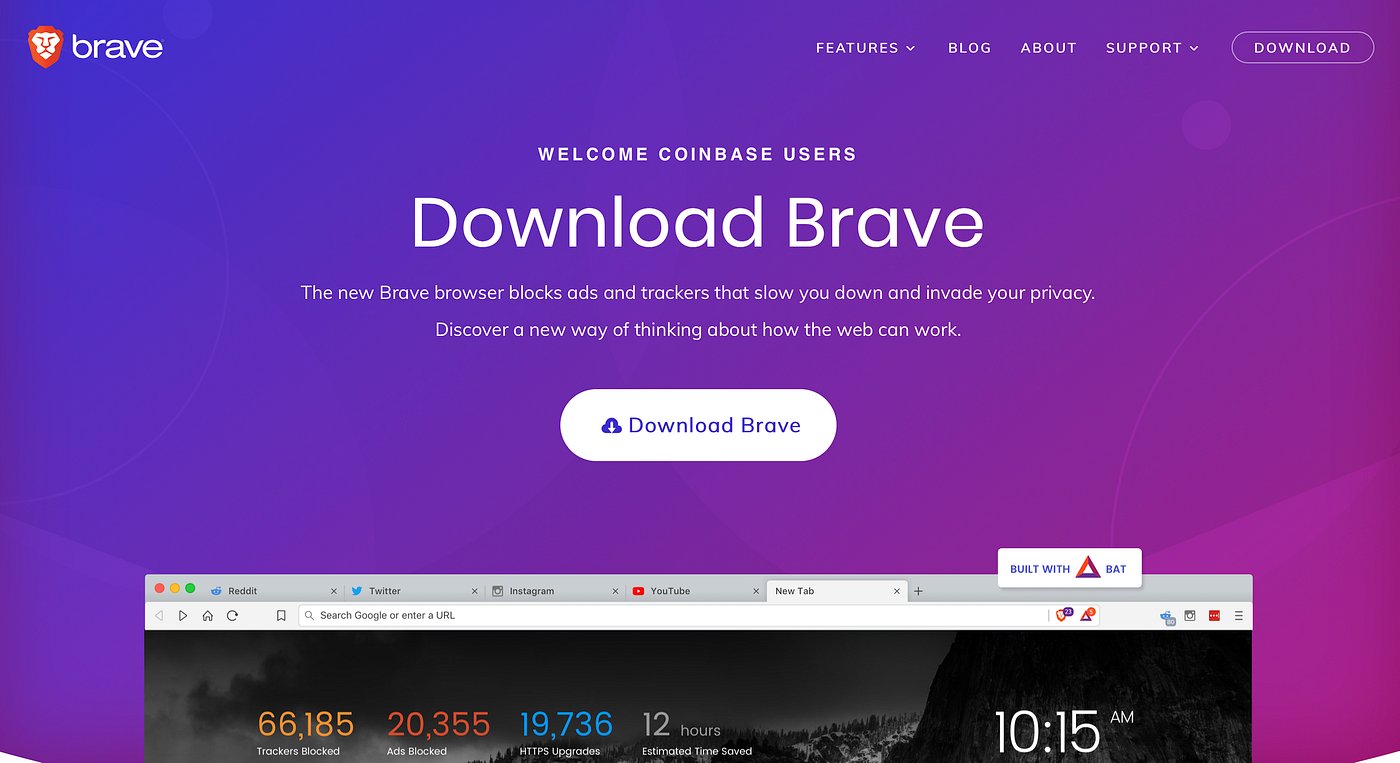 Brave 웹 브라우저 사용기. 코인베이스를 통해 간단한 BAT코인에 대한 교육을 받은 후 3달러에… | by aarongraphic  | Medium