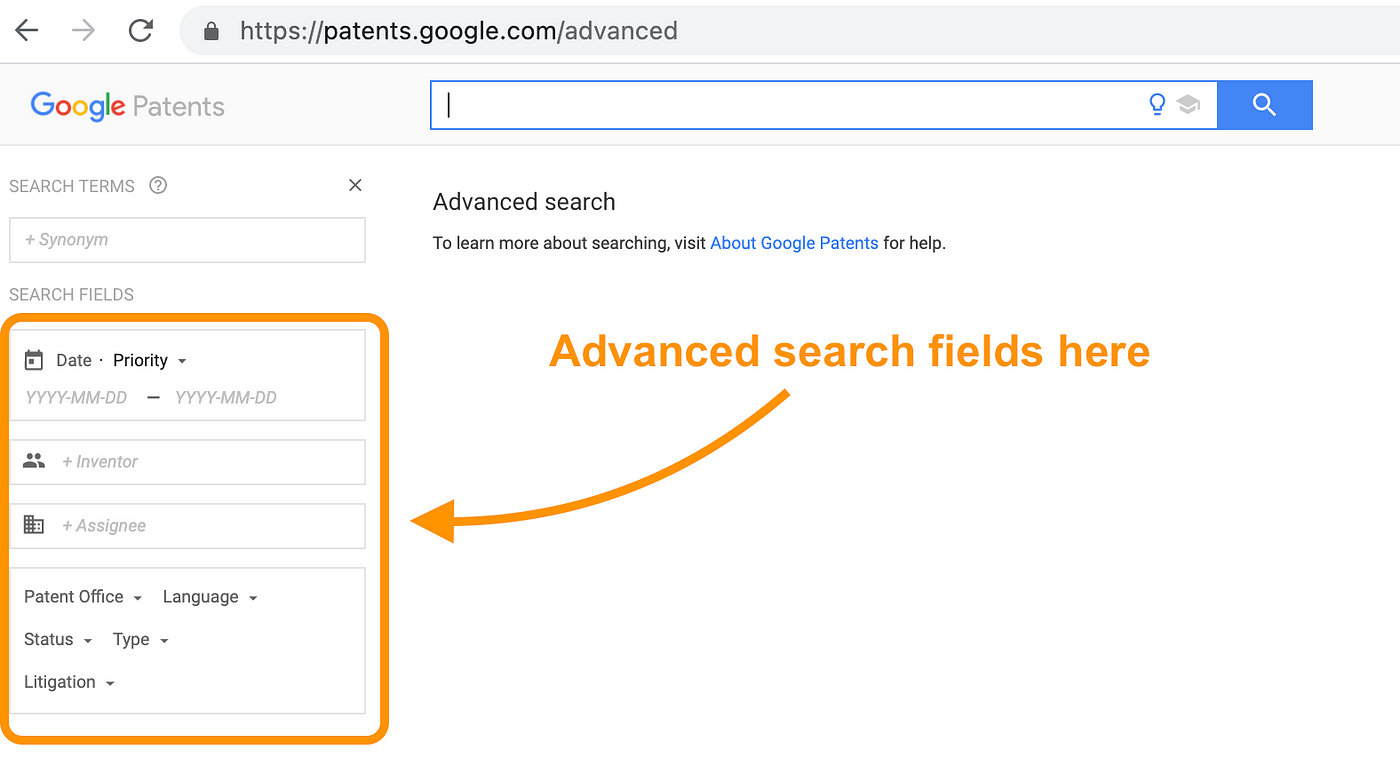 Google Patents Advanced Search - Easy Example