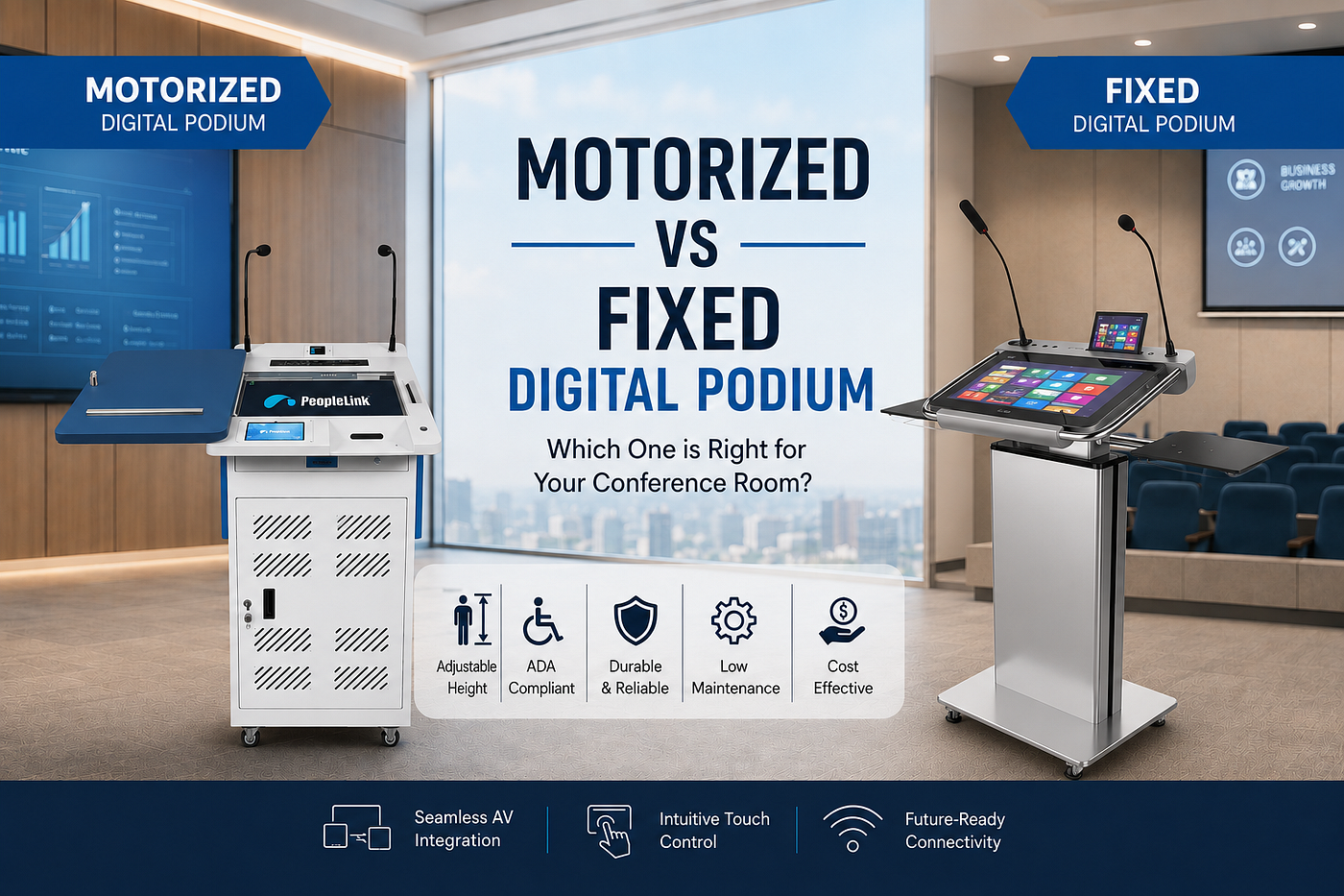 Motorized or Fixed Digital Podium? A Complete Buyer’s Guide