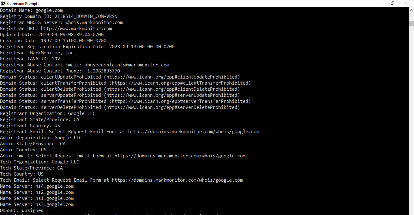 WhoIs cmd: How to use Whois from the command prompt