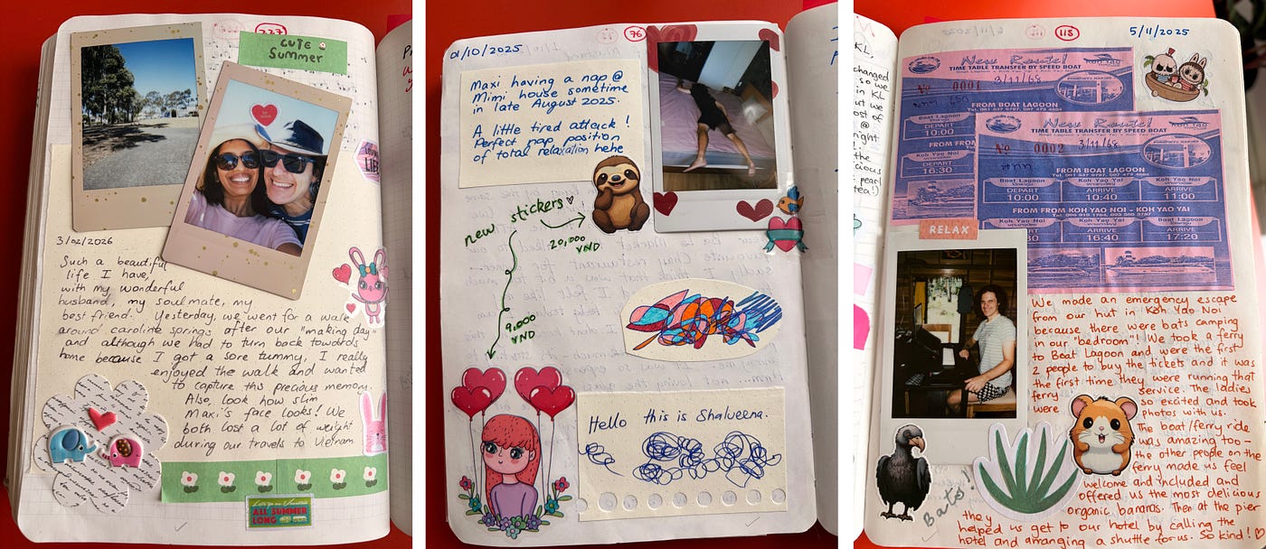 Image by Author — some moments of my life captured on the page.