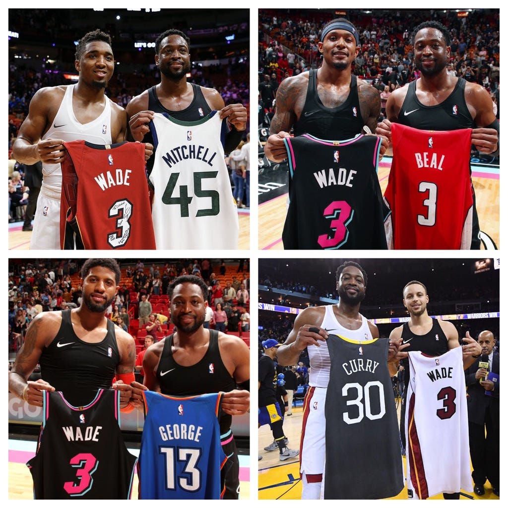 OneLastDance – Every jersey swap from Dwyane Wade's final NBA
