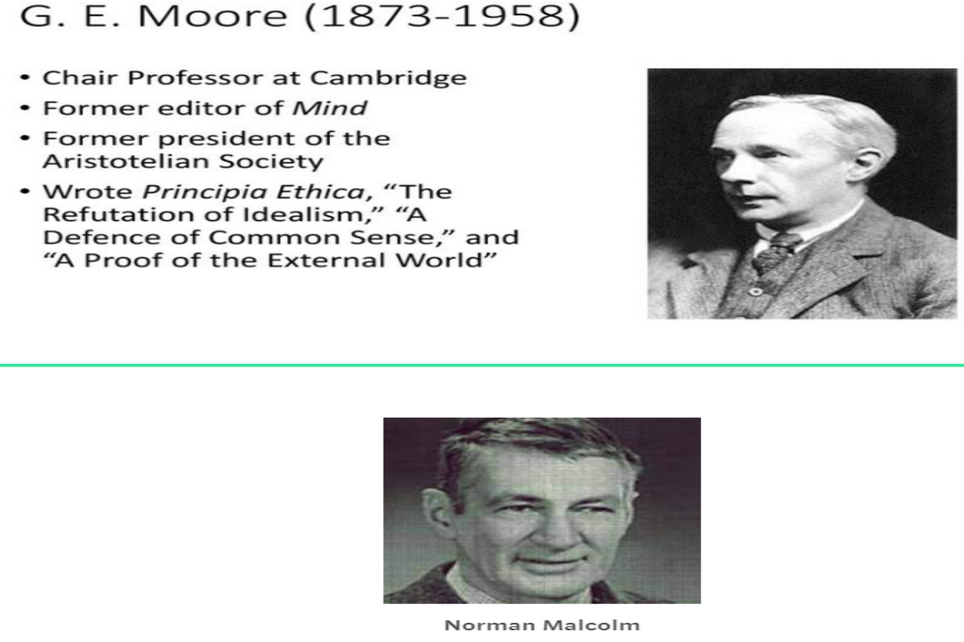 G.E. Moore and Norman Malcolm on Certainty | by Paul Austin Murphy | Paul  Austin Murphy's Essays on Philosophy | Medium, image size:1400x933