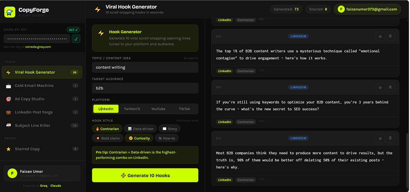 CopyForge Review: The AI Copywriting Tool That Generates High-Converting Copy in Seconds (One-Time…