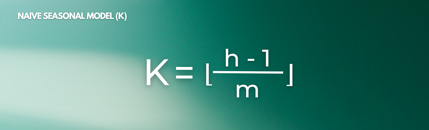 k for Naive Seasonal Model. Image Source : Dr. Walid Soula