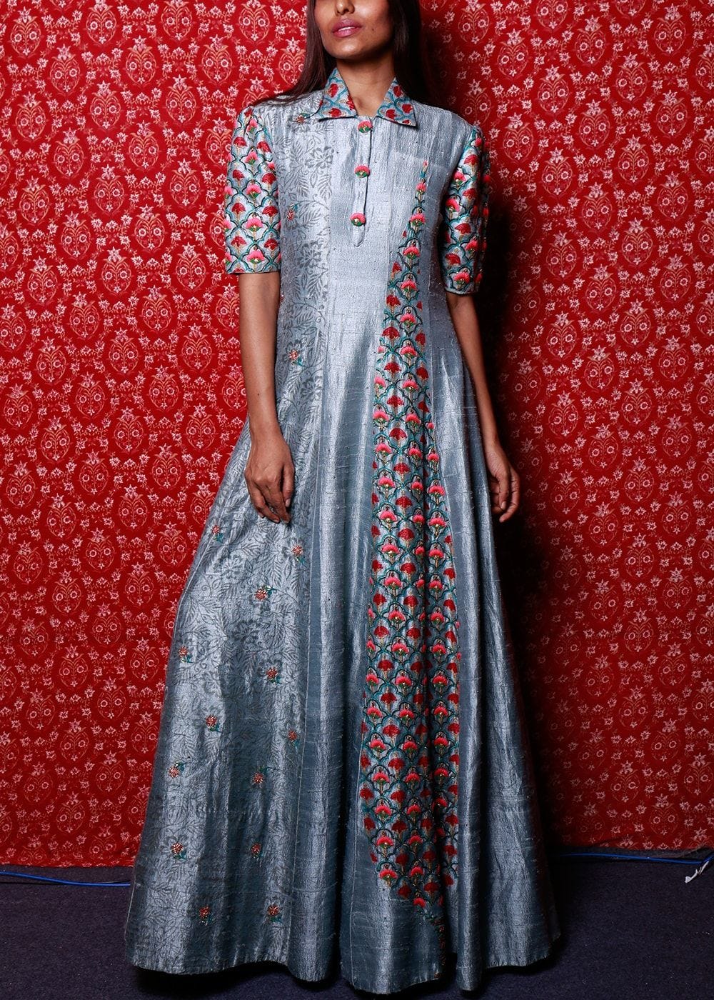 anarkali dress sleeves design Anarkali Pinterest Designs For Dresses Full Sleeve Anarkali Pinterest Buy Teal Blue Embroidered Full
