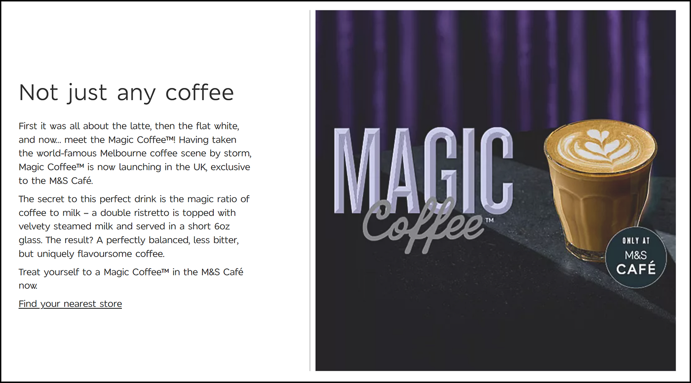 Magic Coffee by M&S. Does this new, trademarked coffee earn… | by Gareth  Willey | ILLUMINATION'S MIRROR | Medium