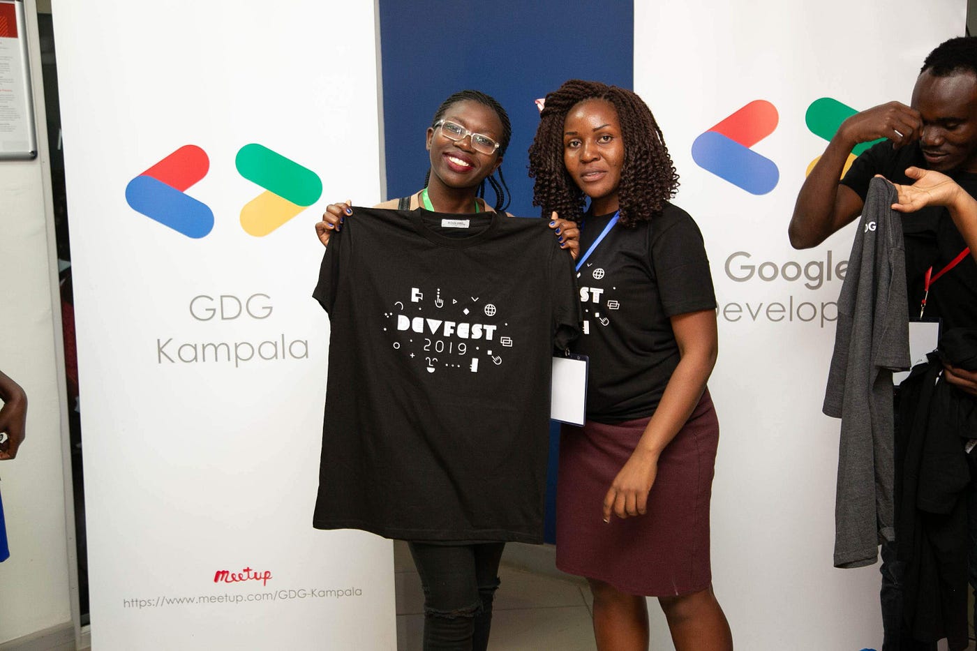 Fanny(L) during Devfest Kampala 2019