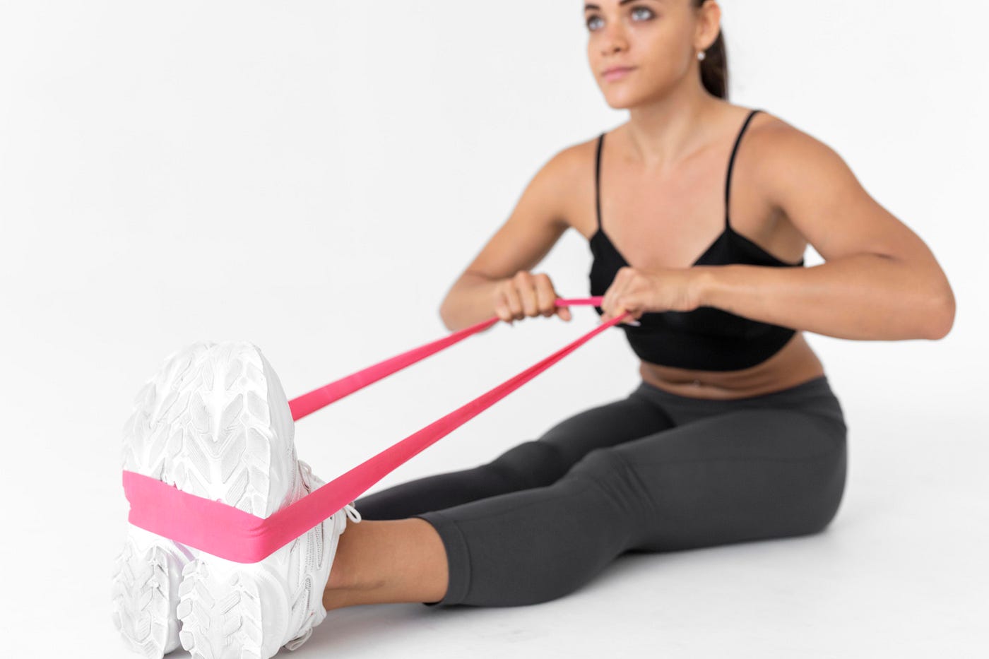 Resistance band exercises for legs while sitting
