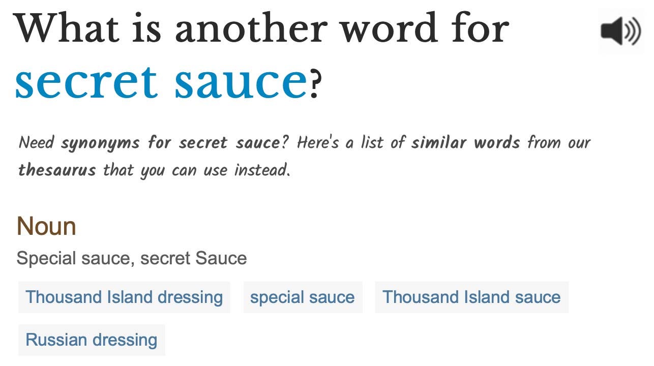 Can We Please Come up With Another Name for 'Secret Sauce' | by Pamela  Hazelton | Medium