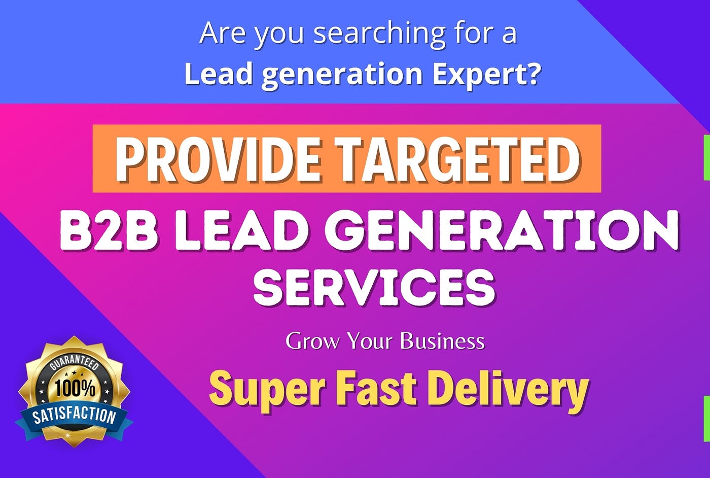I will do b2b lead generation and prospects list building services