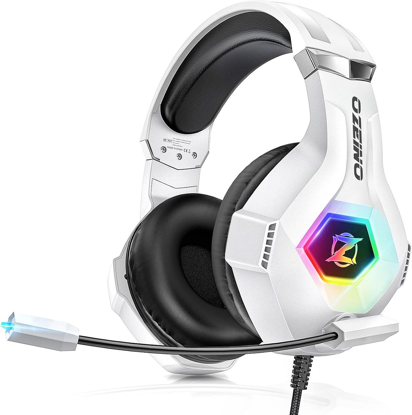 🎧 White Gaming Headset with 7.1 Surround Sound — The Perfect Cross-Platform Choice
