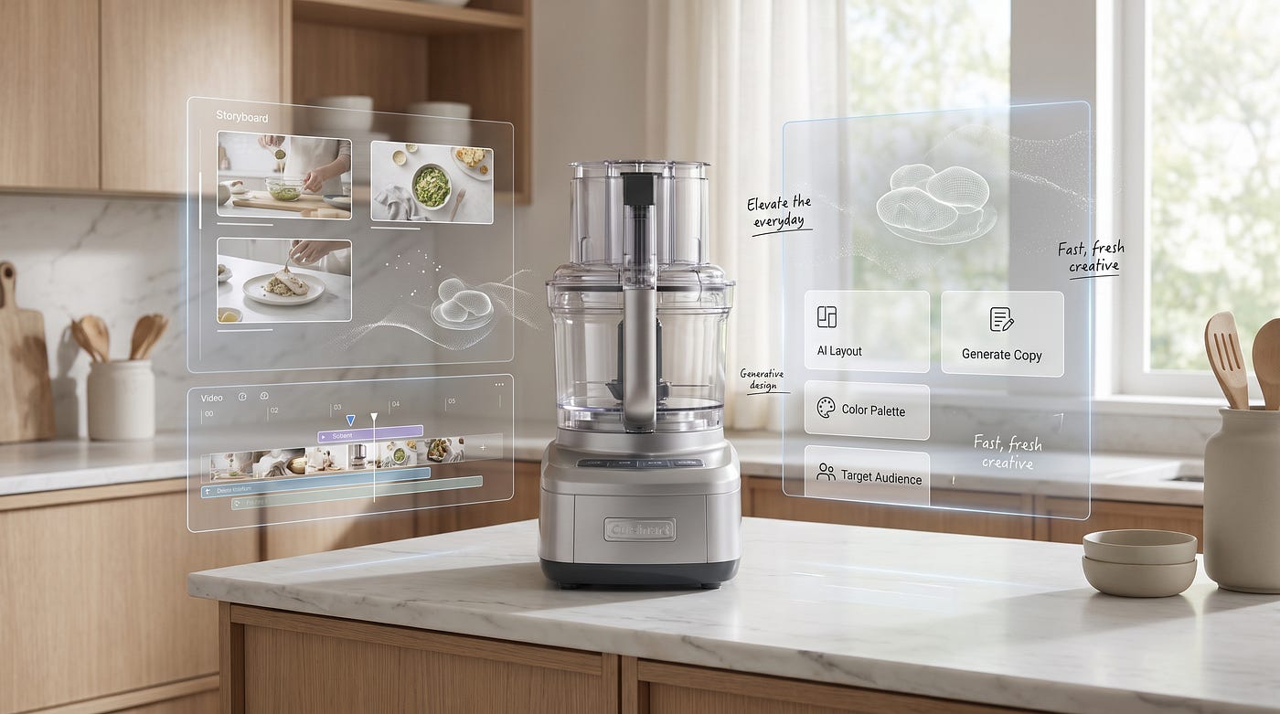 AI did not replace the product story, it helped Cuisinart build it faster