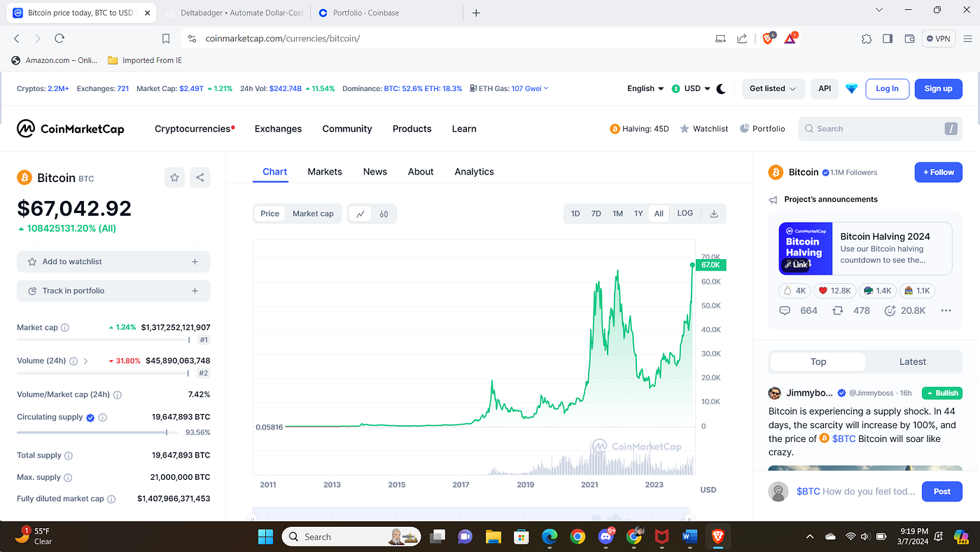 Bitcoin and Crypto Ready to Rip. 1 Bull Market, 1 Bear Market Down… | by  David Anderson | Coinmonks | Medium