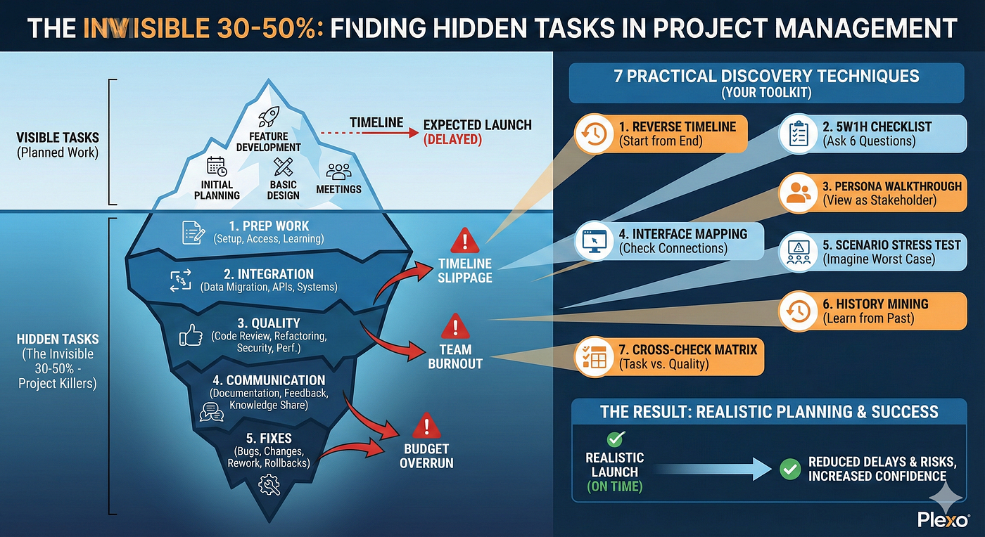 7 Practical Techniques for Finding Hidden Tasks: The Invisible 30% of Projects