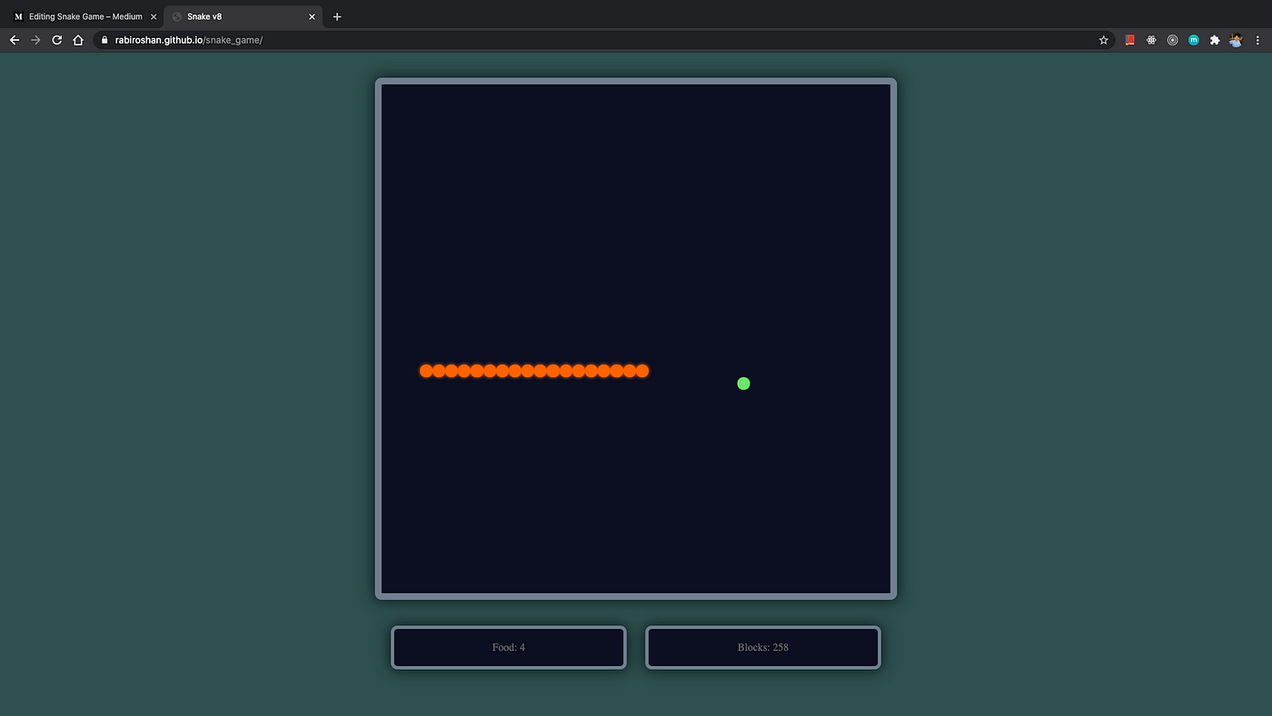 JavaScript Snake Game State Management