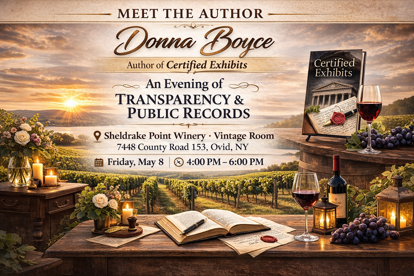 Join Library of Congress author Donna Boyce for an engaging evening of discussion, wine, and…