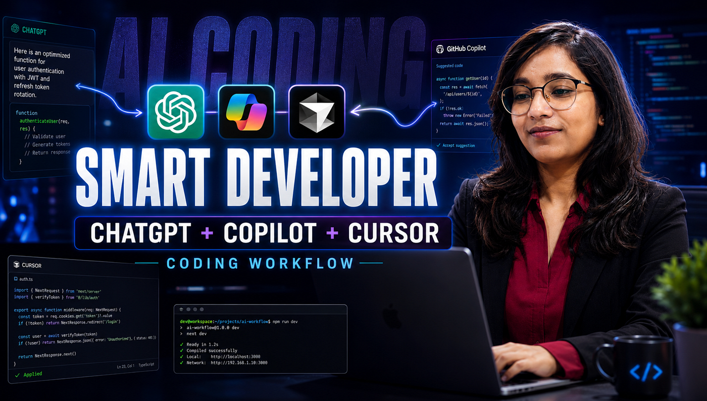 Image Thumbnail: The Smart Developer’s Way to Use ChatGPT, Copilot, and Cursor for Coding