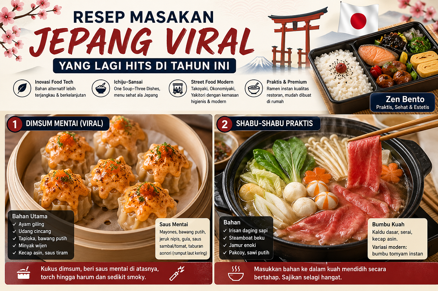 Resep Masakan Jepang Viral: Menu Jepang Kekinian yang Lagi FYP dan Wajib Dicoba
