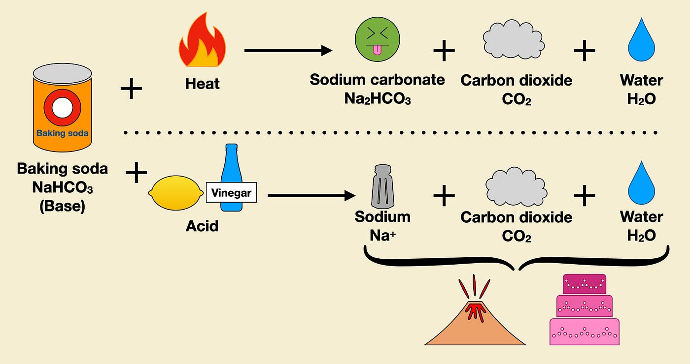 a Morsel of Science: How Baking Soda and Baking Powder Work | by a Morsel  of Science | Medium