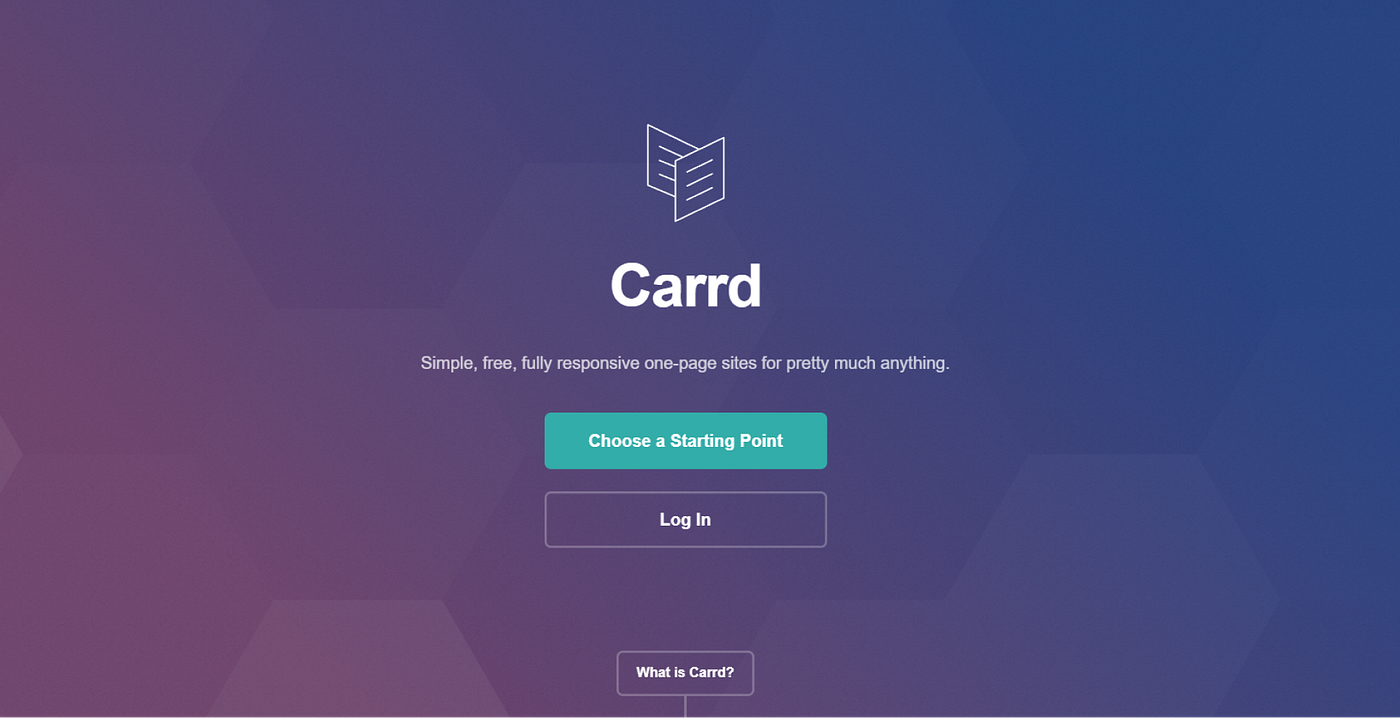 Carrd Landing Page