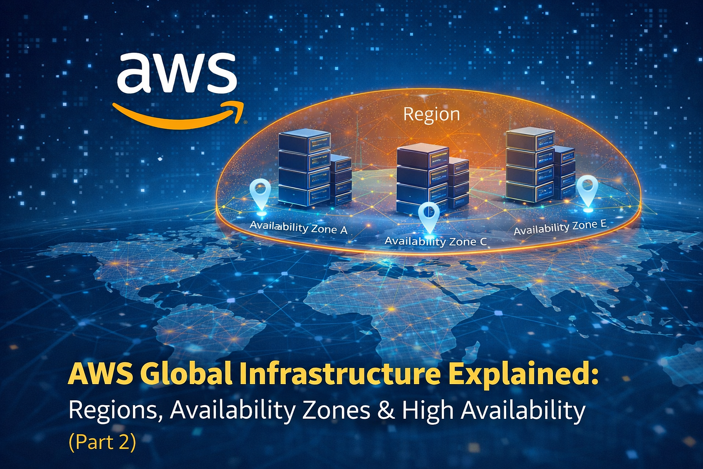 AWS Global Infrastructure Explained: Regions, Availability Zones & High Availability (Part 2)