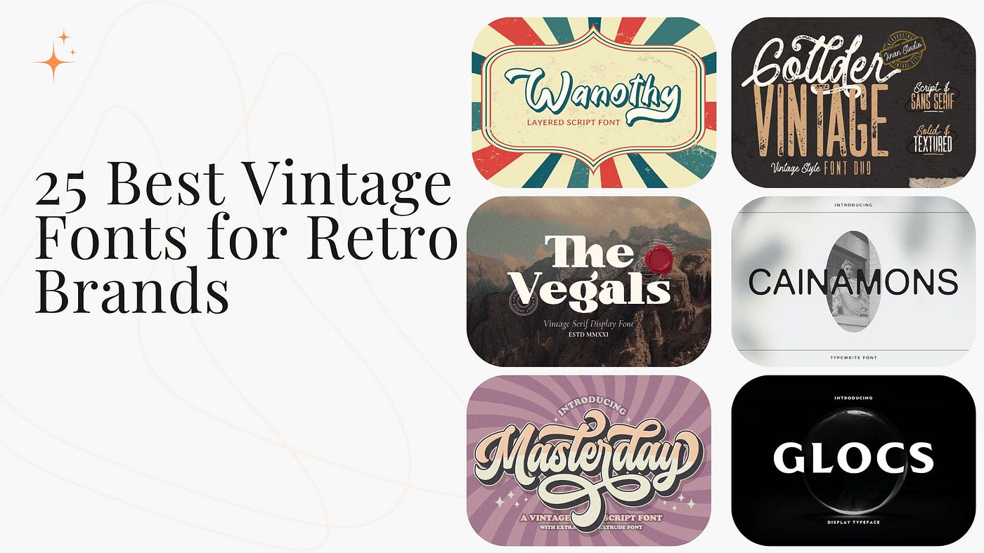 Best 25 Vintage Fonts for Retro Brands | Bootcamp