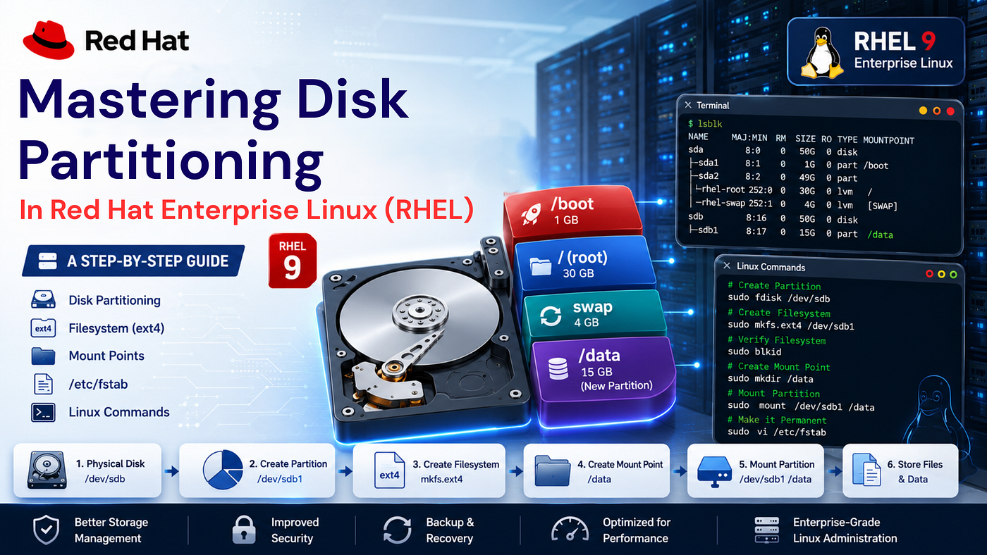 Mastering Disk Partitioning in Red Hat Enterprise Linux (RHEL)