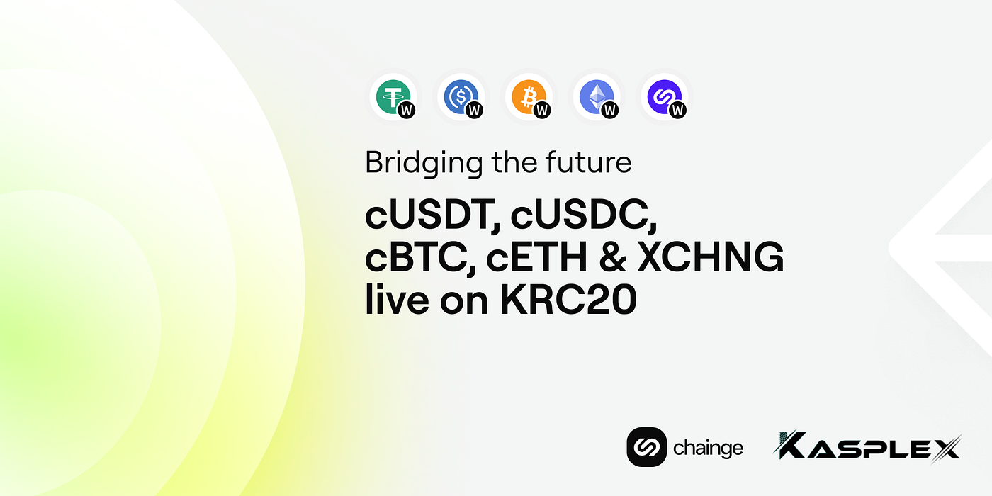 Stablecoins and Mainstream assets now available on Kaspa KRC20 | by Chainge  | Medium