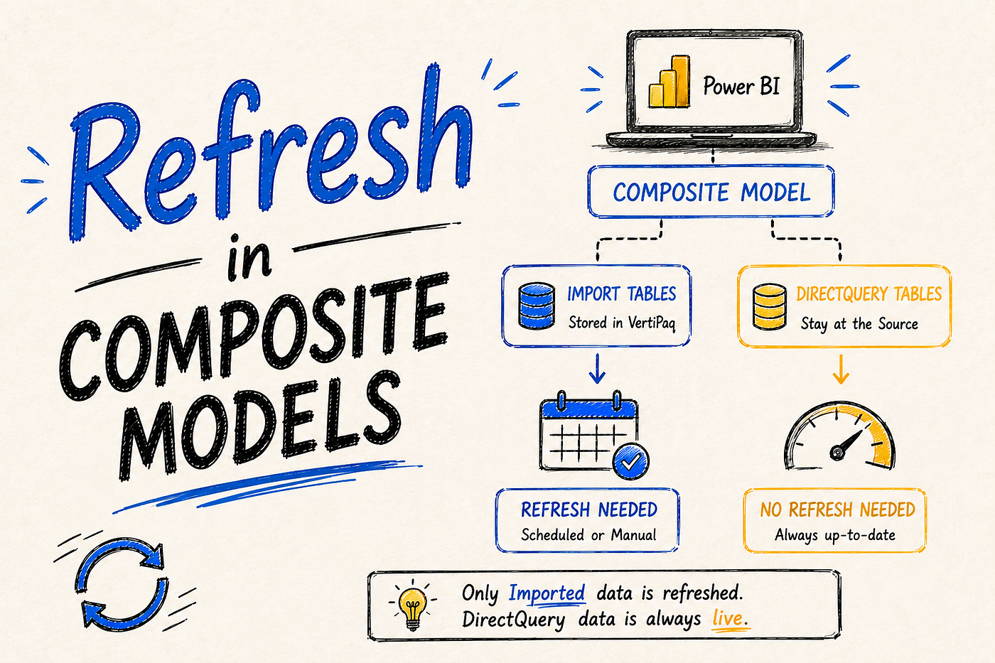 Refresh in Composite Models: What Actually Updates