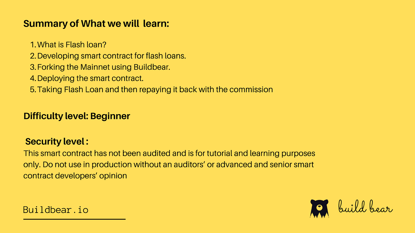 Learn how to execute flash loan | Aave v3 | 15mins | Simulate on Mainnet |  BuildBear Labs