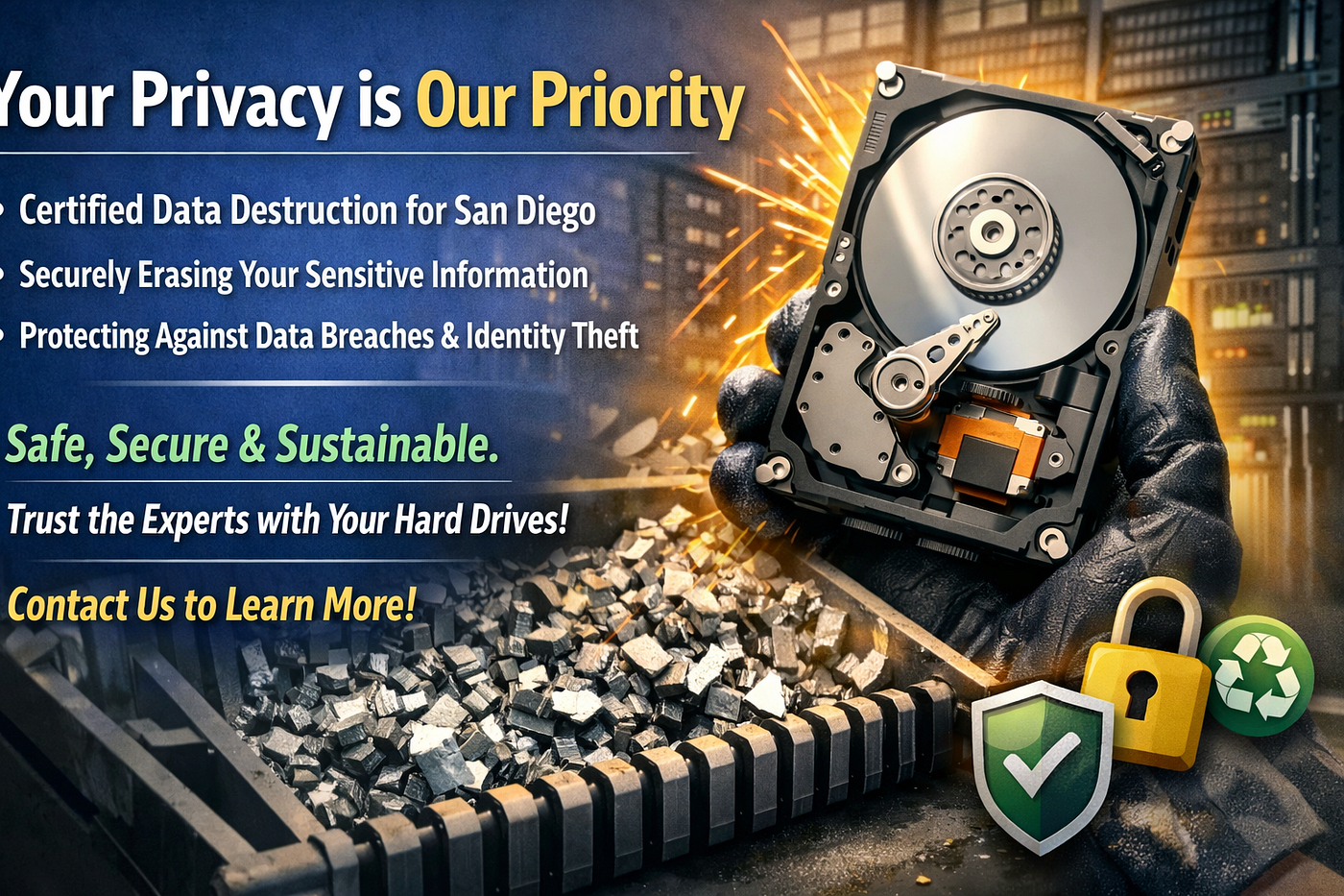 Data Destruction San Diego | Certified E-Waste Recycling