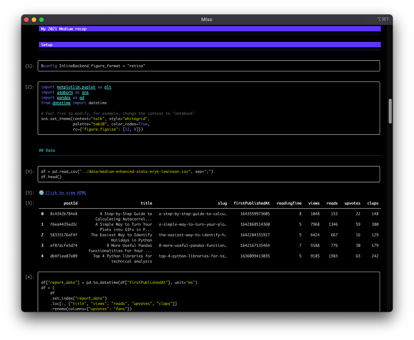 Preview your Jupyter Notebooks in the terminal with nbpreview | by Eryk  Lewinson | Towards Data Science