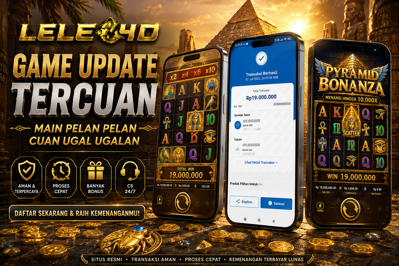 Pyramid Bonanza di LELE4D, Petualangan Mesir Kuno dengan Fitur Tumble yang Menarik