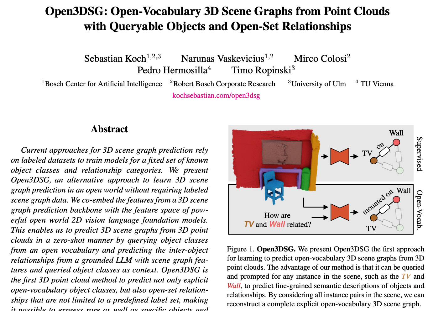 3D Scene Understanding: Open3DSG's Open-Vocabulary Approach to ...