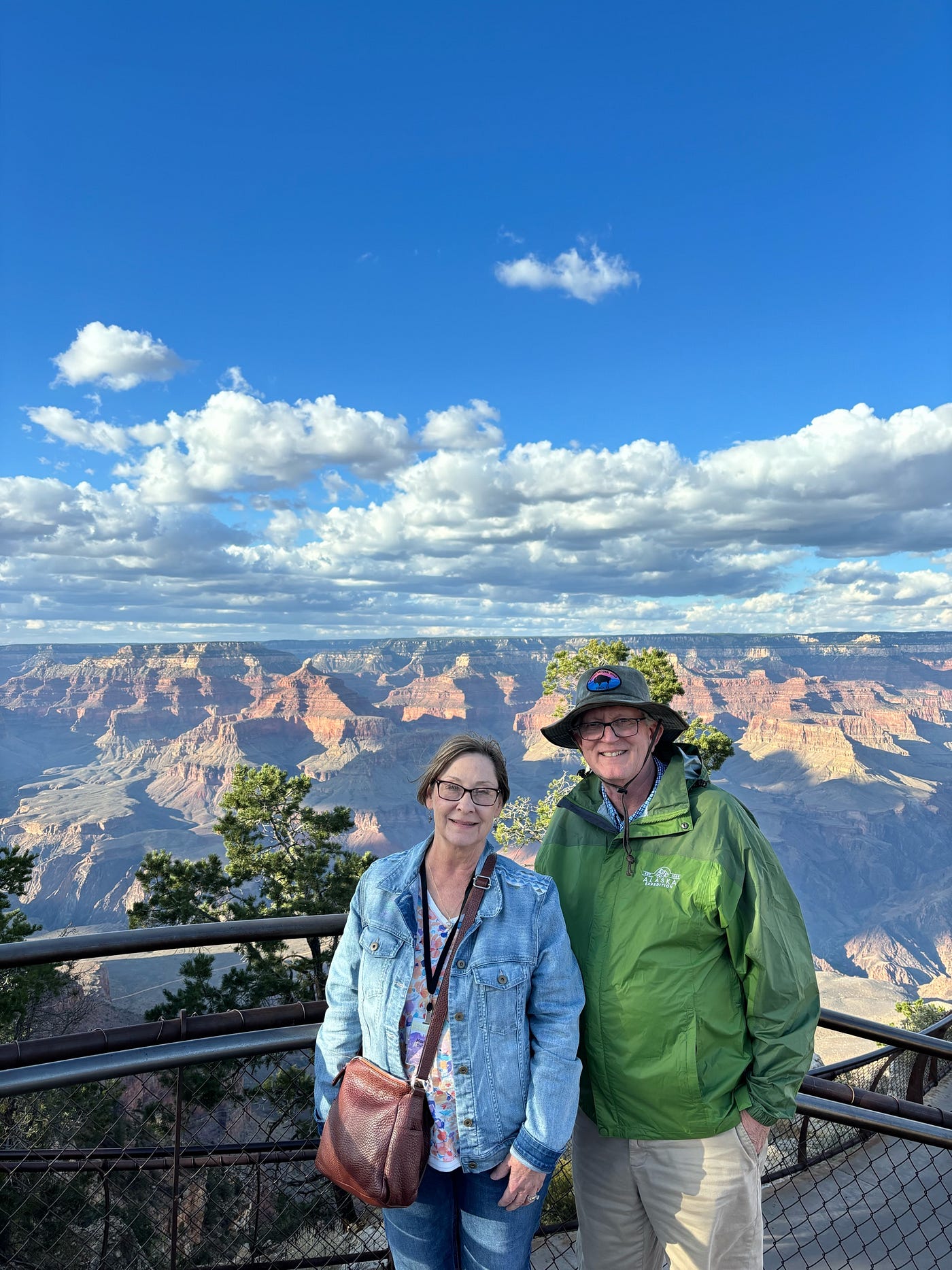 Don’t usually tie my hat around my chin, but it was darn breezy up there….about 7.000 feet..