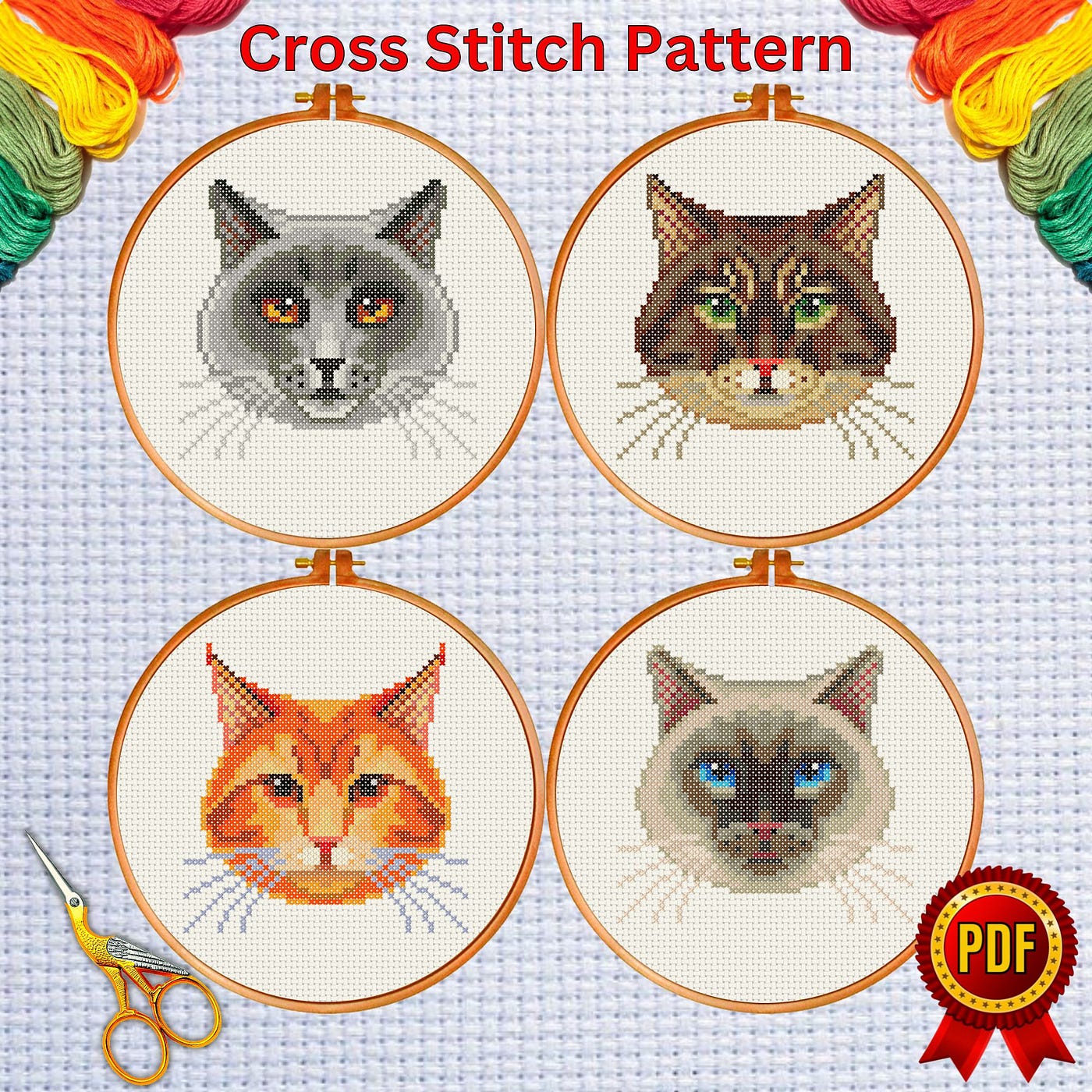 Cute Bird Needlepoint Beginners Counted Cross Stitch Mini Kit