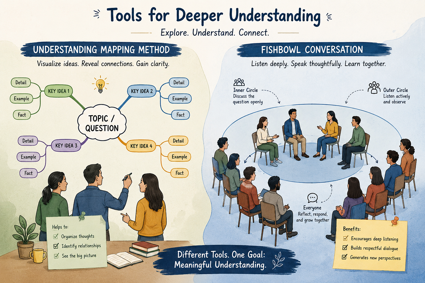 Understanding What Is Mapping Method and Fishbowl Conversation in Learning
