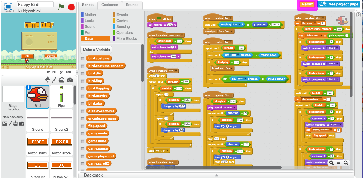 How to Make Flappy Bird in Scratch 