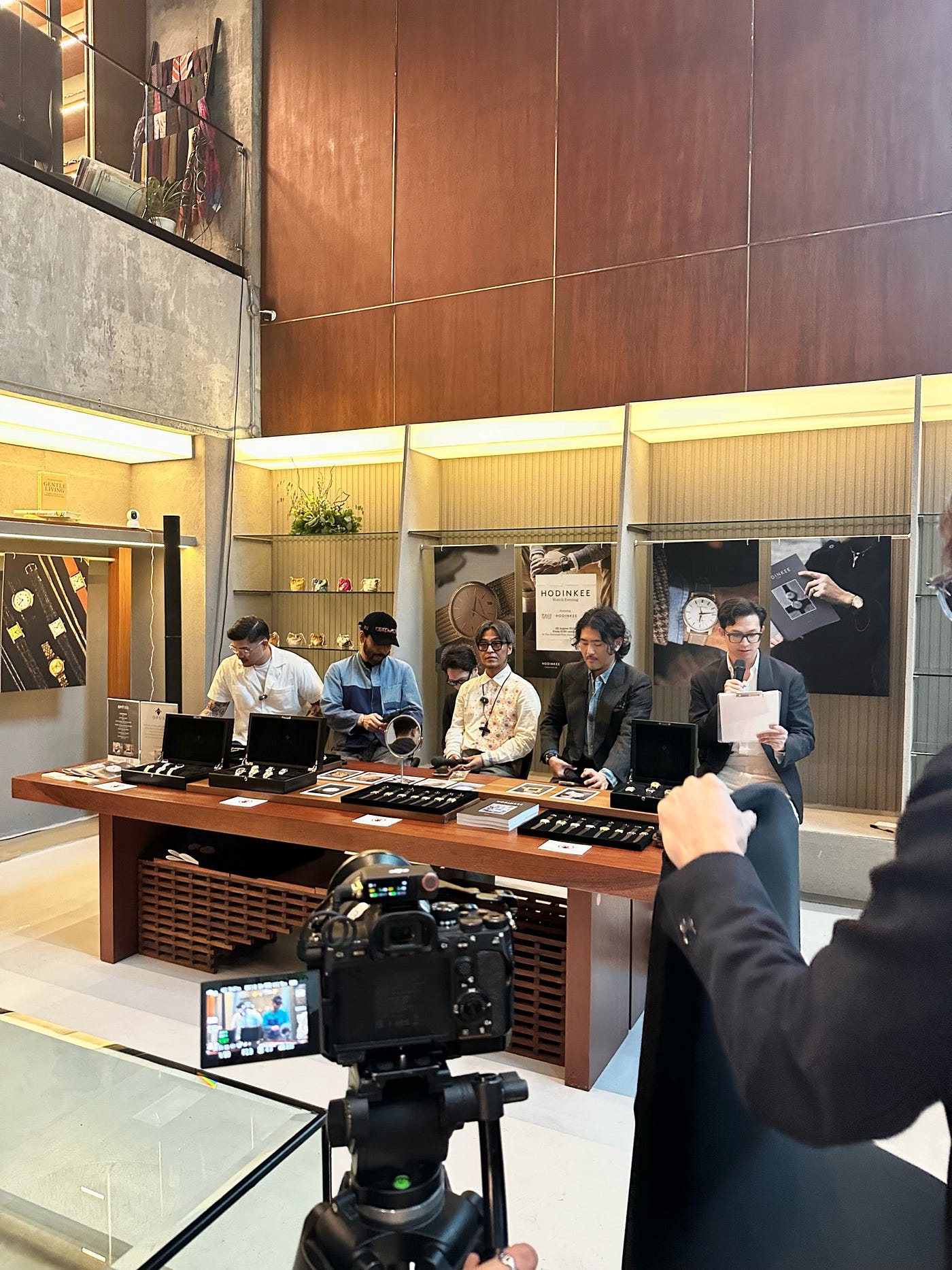 Panelists from Hodinkee Japan, Poggy Style, and Eguchi Watches during the Watch Talk segment.